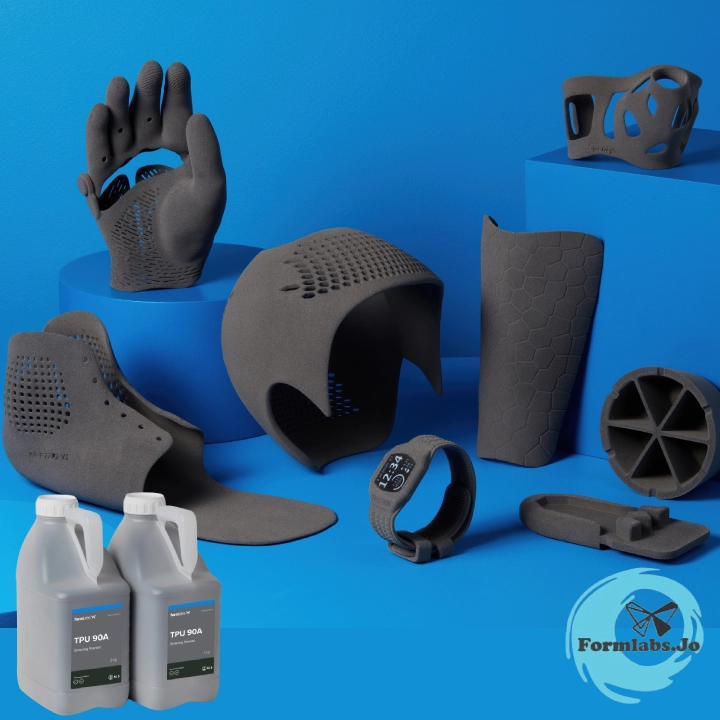 TPU 90A Powder industrial resin for 3D printers at formlabs Jordan JODLU Company Jordan